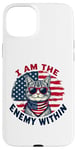 Coque pour iPhone 15 Plus I Am The Enemy Within Harris vs Trump Élection américaine 2024 drôle