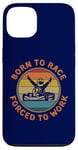 Coque pour iPhone 13 Born To Race Kart Forcé de travailler Rétro Vintage Kart Racing