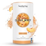 foodspring Clear Poudre Whey, Thé Glacé Pêche-Hibiscus, 480g, Shake protéiné léger et rafraîchissant de Whey Isolate premium.