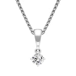 18ct White Gold 0.20ct Diamond Brilliant Cut Solitaire Necklace