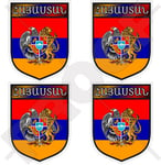 Arménie Arménien Hayastan Shield 50 mm (5,1 cm) bumper-helmet en vinyle autocollants, Stickers x4