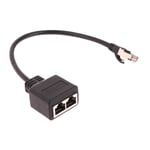 Ethernet-splitter RJ45 1 hane till 2 hona LAN Ethernet-kabel 31cm