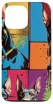 Coque pour iPhone 13 Pro Max Design pop art de chien Doberman cool pour les propriétaires et les fans de chiens