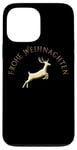 iPhone 13 Pro Max Gold German Merry Christmas Frohe Weihnachten Reindeer Case