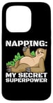 iPhone 15 Pro Napping Superpower Power Nap Lazy Pajama Day Sleep Sloth Case