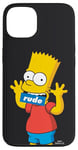 Coque pour iPhone 13 The Simpsons Bart Simpson Bouche grossière Noir