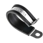 Rs Pro - Clip serre-câbles à visser, ø max 25mm en Acier plaqué ( Prix pour Paquet de 5 )