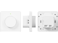 Tesla TSL-SWI-DIMMER, Smart dimmer, 220 W, IEEE 802.11b, IEEE 802.11g, IEEE 802.11n, Inbyggd, Rotations-, Trådlös, Vit