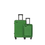 ETERNITIVE - Set de 2 Valise - Petit et Moyen | Valise Voyage en ABS | Taille: 55 & 65,5 cm | Valise Rigide avec Serrure TSA | Valise a Roulette 360° | Bagage à Main 40L & 62,5L | Couleur: Vert