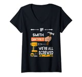 Womens Funny if Smith can't fix it no one can handyman carpenter V-Neck T-Shirt