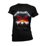 METALLICA - MASTER OF PUPPETS TRACKS (BLACK) BLACK T-Shirt, Girlie with backprin