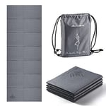 Avoalre Tapis Yoga Antidérapant et Pliable Tapis de Sport INDECHIRABLE Epais Tapis Yoga de Voyage pour Pilâtes, Gym, Aérobic, Stretching, Entraînement, Enfant et Femme avec Sac