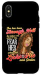 Coque pour iPhone X/XS Strong Black Girl Magic, elle a traversé la peur de l'enfer