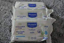 MUSTELA Lot de 3 x 60 lingettes de coton bio à l'eau