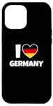 Coque pour iPhone 14 Plus I Love Germany avec le drapeau allemand et le coeur