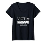 Womens Victim Advocate I Speak For The Silence Cool Legal Services V-Neck T-Shirt