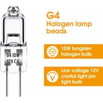 G4 Halogeenilamppu, 12V 10W G4 Lampa, 150LM, G4 Halogeenilamppu, Klar Kapsellampa, 10 kpl