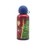 My sweety pop - Gourde - Aluminium - Pour enfant - Crèche - Maternelle - Ecole - Vacances - Repas - 17,5 cm – 400 ml - Hydratation - Idée Cadeau - Avengers - Rouge - pour garcon