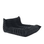 Ligne Roset - Togo Lounge Settee, Leather Cat. W, Kyoto Noir 5291 - Liggestoler - designer_michel_ducaroy - Skum