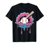 Baseball Home Plate Drip Ice Cream Sprinkles, Baseball Bat T-Shirt