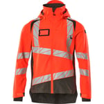 SKALJAKKE,M,HI-VIS RØD/MØRK AN