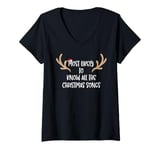 Womens Most Likely To Know All The Christmas Songs V-Neck T-Shirt