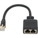 Rqiurpn - Adaptateur Répartiteur RJ45, Répartiteur D'adaptateur Ethernet 1 à 2 Ports Réseau RJ45, Adaptateur Répartiteur de Câble Réseau CAT8 pour