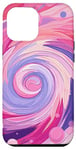 iPhone 12 Pro Max Swirl Pink Color Illustration Pattern Abstract Art Case