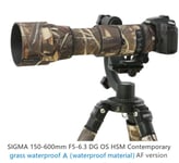 manteau de Camouflage d'objectif,housse de pluie pour SIGMA 150-600mm,DG OS HSM contemporain (Version AF),manchon de protection d'objectif - Type Grass waterproof