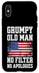 iPhone X/XS Grumpy Old Man Funny American Flag Case