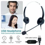 Call Center Usb Adjustable Computer Headset Headband Headphones For Pc Laptop