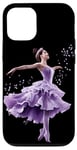 Coque pour iPhone 14 Ballerina Purple Whimsical Dance Ballet Aquarelle