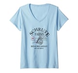 Womens The Office Schrute Farms Large Label V-Neck T-Shirt