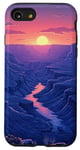 Coque pour iPhone SE (2020) / 7 / 8 Grand Canyon At Dawn Vintage Paysage graphique