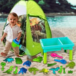 Kids Dinosaur Pop Up Play Tent 20 Beach Tool Moulds Indoor Outdoor Playhouse Toy