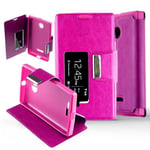 Etui Folio Rose Fushia compatible Nokia Lumia 435 - Neuf