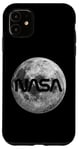 iPhone 11 Retro NASA Worm Logo Full Moon Space Graphic Apollo Artemis Case