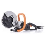 Evolution Power Tools R230DCT Disc Cutter, Concrete Saw, Cut Off Saw, For Cutting Concrete, Stone, Brick, Roof Tile & More - 2000W Motor, No Gas, 90 mm Cut, Incl Diamond Masonry Blade, 110V, 230mm