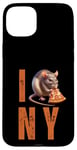 Coque pour iPhone 15 Plus Funny NY City Rat Mangeant Pizza Pepperoni