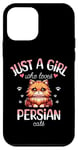 Coque pour iPhone 12 mini Fille Qui Aime Les Chats Persans Adore Chat Persan