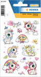 HERMA 15709 Lot de 16 autocollants licorne petits et grands autocollants animaux avec joli motif poney licornes Étiquettes pour enfants pour album photo, journal intime, album de poésie, scrapbooking,