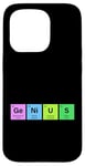 Coque pour iPhone 15 Pro GENIUS Tableau périodique Science Cadeau STEM Lab Chimiste Elements