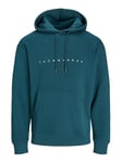 JACK & JONES Mens Jjestar Jj Noos Pls Hooded Sweatshirt, Green, 5XL UK