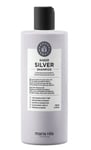 Keltaisen sävyn neutraloiva shampoo vaaleille hiuksille Maria Nila Sheer Silver, 350 ml