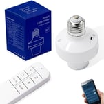 Ewelink Douille E27 Connectee Zigbee Base D'Ampoule,Kit Interrupteur Sans Fil Et Telecommande Compatible Avec Alexa Echo,Pour Les Ampoules Led,Les Lampes A Incandescence