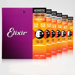 Elixir Acoustic Guitar Strings Nanoweb Phosphor Bronze Light 16002 11027-011