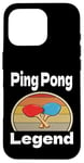 Coque pour iPhone 16 Pro Funny Ping Pong Legend Lover Game Winner Retro Humour