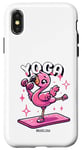 Coque pour iPhone X/XS Yoga Drôle Flamingo Mignon Fitness Entraînement Femmes Gym