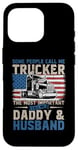 iPhone 16 Pro Semi Truck Driver, Trucker Daddy, Husband, US American Flag Case