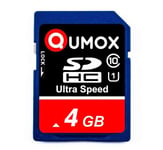 QUMOX 4Go carte mémoire SD classe 10